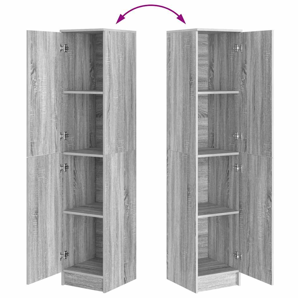 Hoge kast Grijs Sonoma 35 x 39 x 168 cm