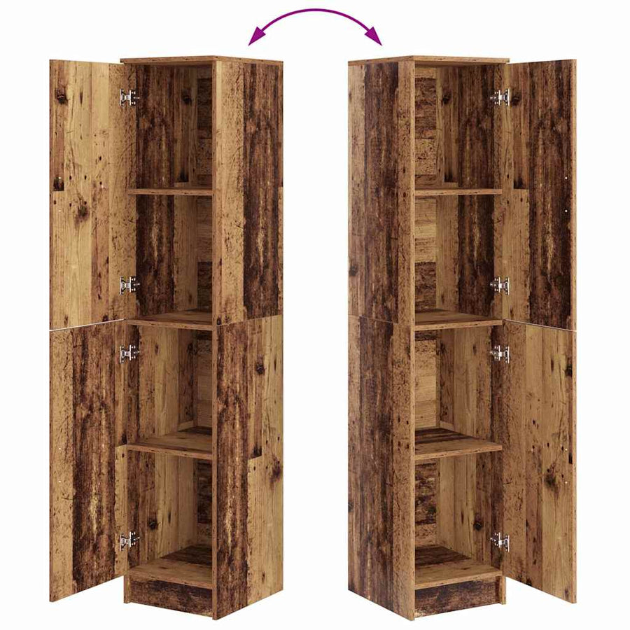 Hoge kast Oudhout 35 x 39 x 168 cm
