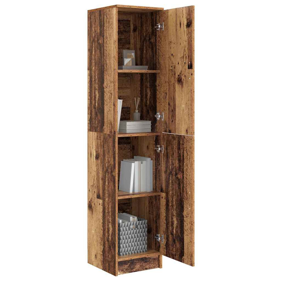 Hoge kast Oudhout 35 x 39 x 168 cm