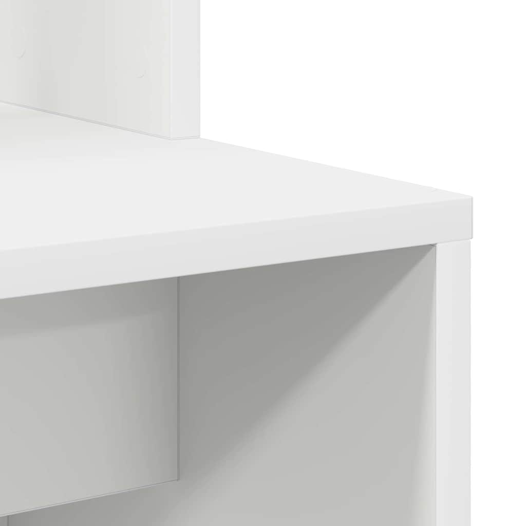 Bureau met plank Wit 78,5 x 37 x 154,5 cm Bewerkt hout