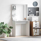 Bureau met plank 78,5x37x154,5 cm wit bewerkt hout