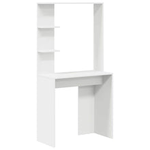 Bureau met plank Wit 78,5 x 37 x 154,5 cm Bewerkt hout