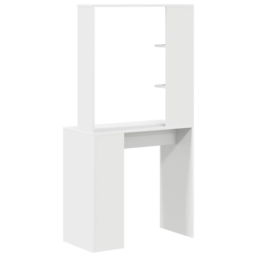 Bureau met plank Wit 78,5 x 37 x 154,5 cm Bewerkt hout