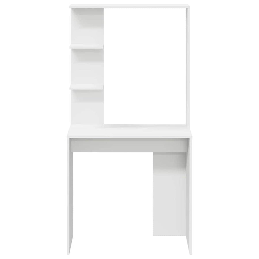 Bureau met plank Wit 78,5 x 37 x 154,5 cm Bewerkt hout