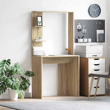 Bureau met plank Sonoma Eiken 78,5 x 37 x 154,5 cm Bewerkt hout