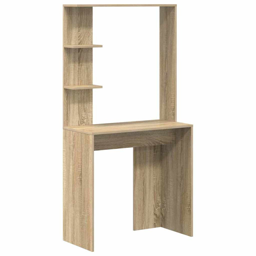 Bureau met plank Sonoma Eiken 78,5 x 37 x 154,5 cm Bewerkt hout