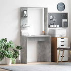 Bureau beton grijs 78,5x37x154,5 cm bewerkt hout