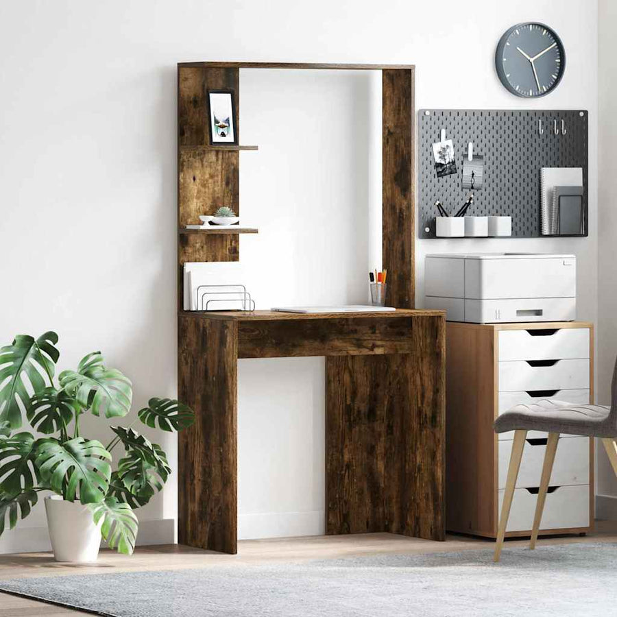 Bureau Gerookt eiken 78,5 x 37 x 154,5 cm Bewerkt hout