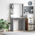 Bureau met plank 78,5x37x154,5 cm grijs Sonoma bewerkt hout