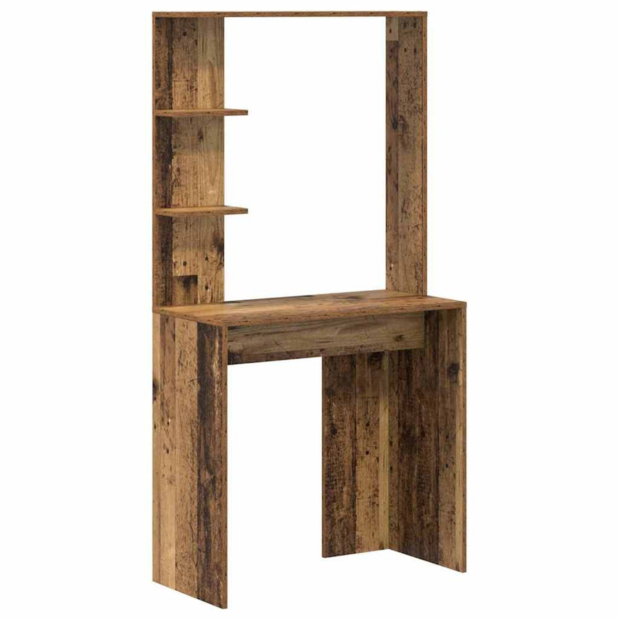 Bureau met plank Oud Hout 78,5 x 37 x 154,5 cm Bewerkt hout