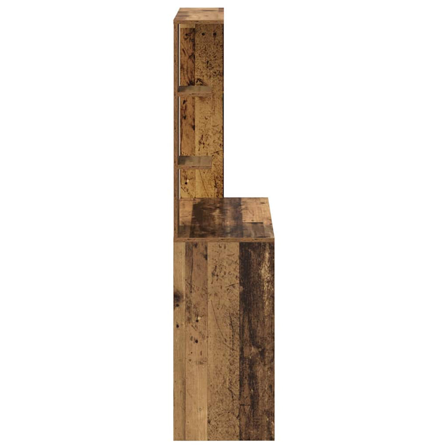 Bureau met plank Oud Hout 78,5 x 37 x 154,5 cm Bewerkt hout