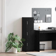 Hoge kast zwart eiken 31.5x32x122.5 cm
