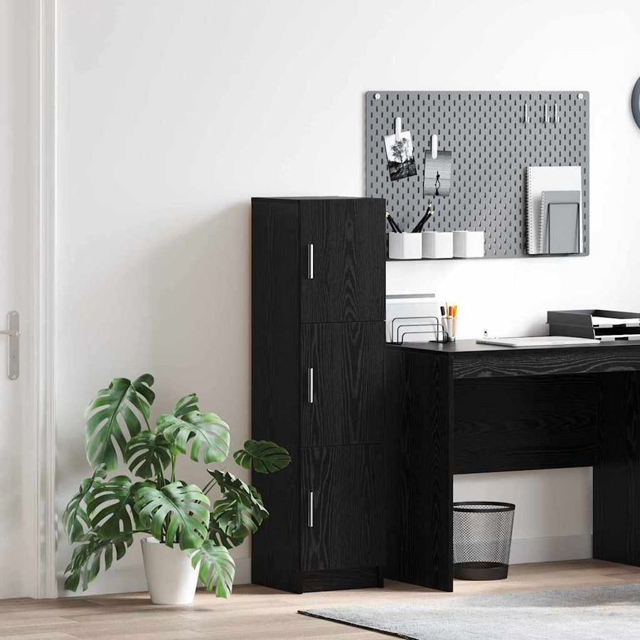 Hoge kast Zwart Eiken 31.5 x 32 x 122.5 cm