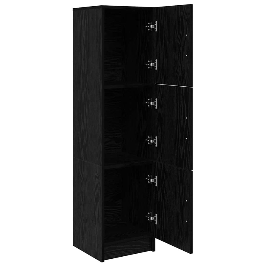 Hoge kast Zwart Eiken 31.5 x 32 x 122.5 cm