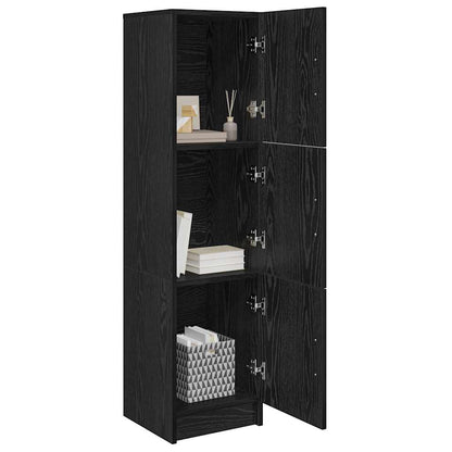 Hoge kast Zwart Eiken 31.5 x 32 x 122.5 cm