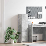 Hoge kast 31.5x32x122.5 cm beton grijs