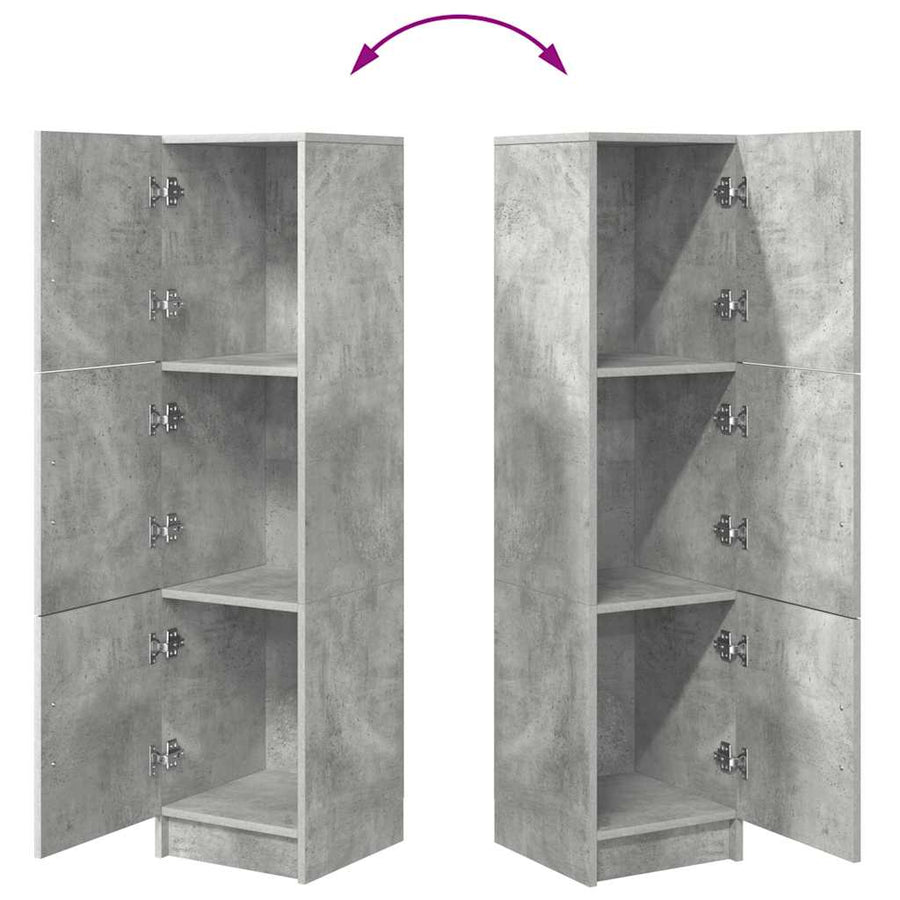 Hoge kast Beton Grijs 31.5 x 32 x 122.5 cm