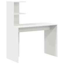 Bureau met plank met opslag Wit 102 x 50 x 124 cm Bewerkt hout