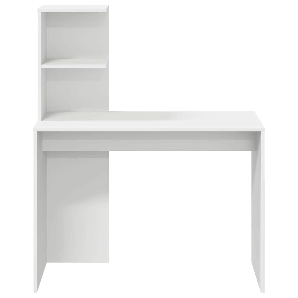 Bureau met plank met opslag Wit 102 x 50 x 124 cm Bewerkt hout