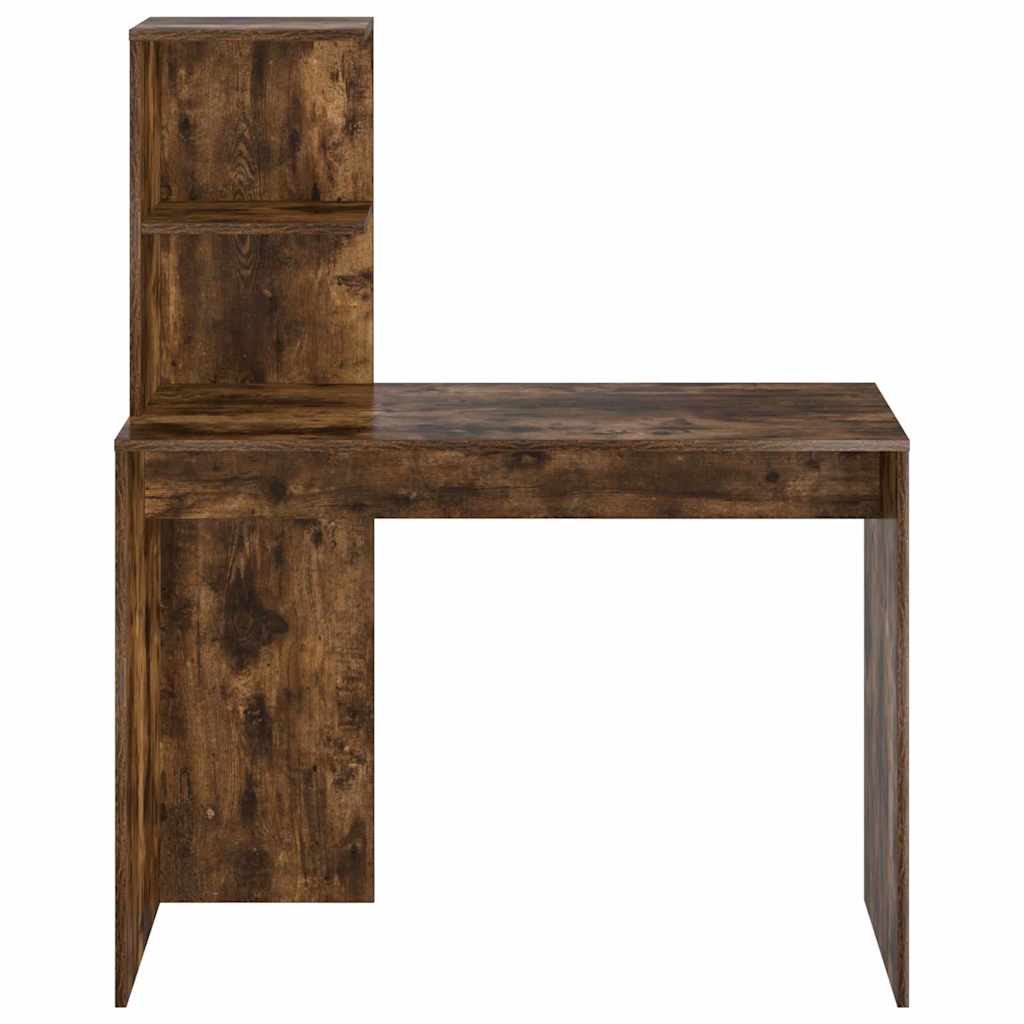Bureau met plank Gerookt eiken 102 x 50 x 124 cm Bewerkt hout