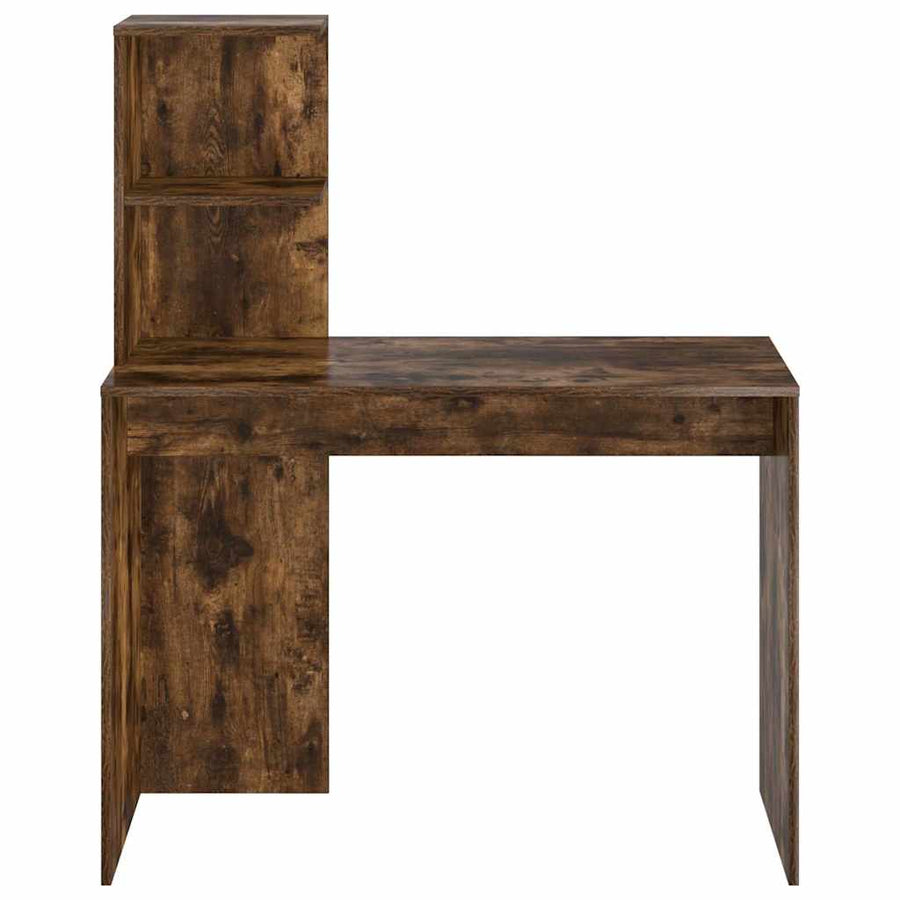 Bureau met plank Gerookt eiken 102 x 50 x 124 cm Bewerkt hout