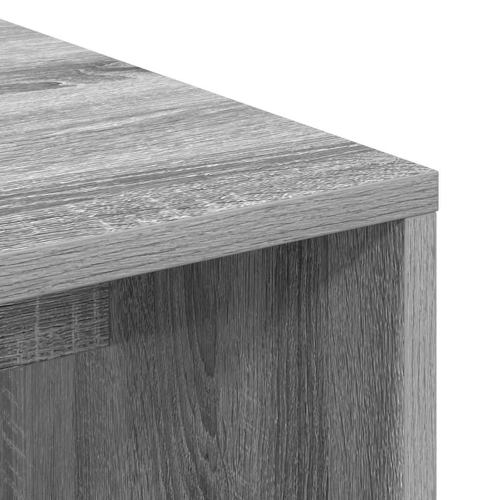 Bureau met plank Grijs Sonoma 102 x 50 x 124 cm Bewerkt hout