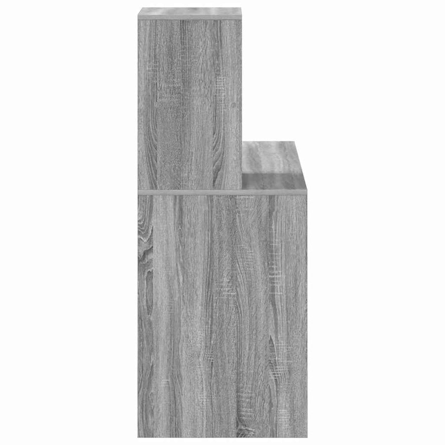 Bureau met plank Grijs Sonoma 102 x 50 x 124 cm Bewerkt hout