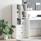 Hoge kast met lade wit 45,5x34x127 cm