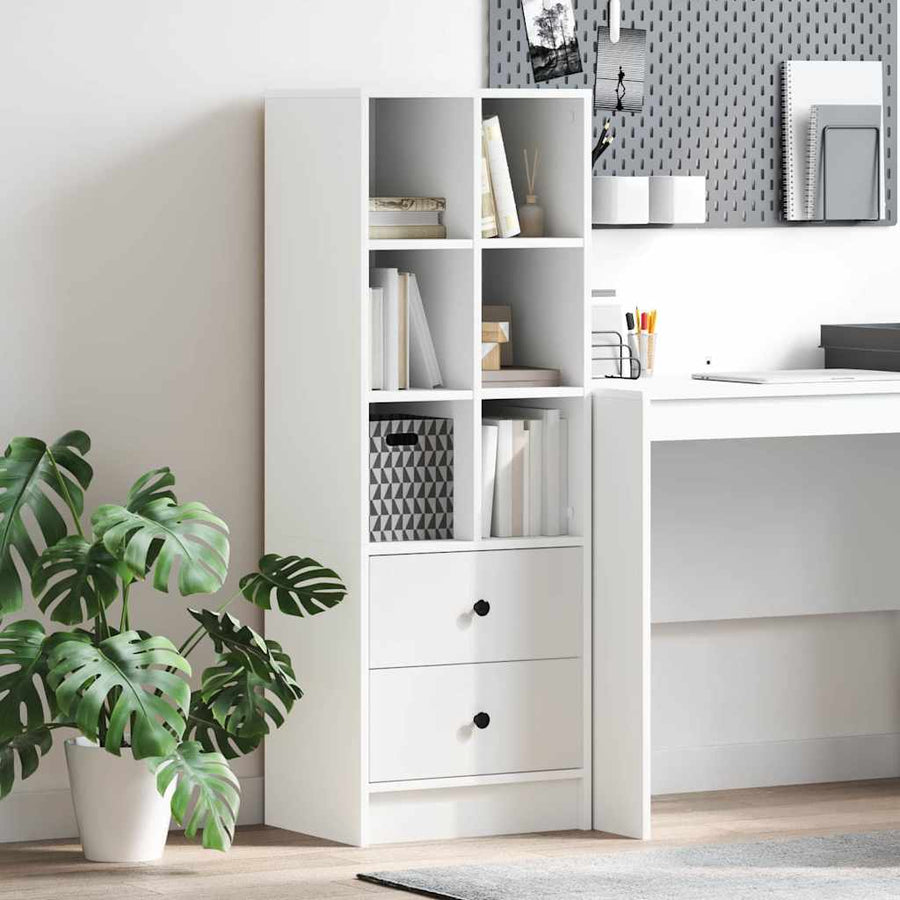 Hoge kast met lade Wit 45,5 x 34 x 127 cm