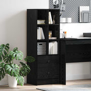 Hoge kast zwart eiken 45,5x34x127 cm
