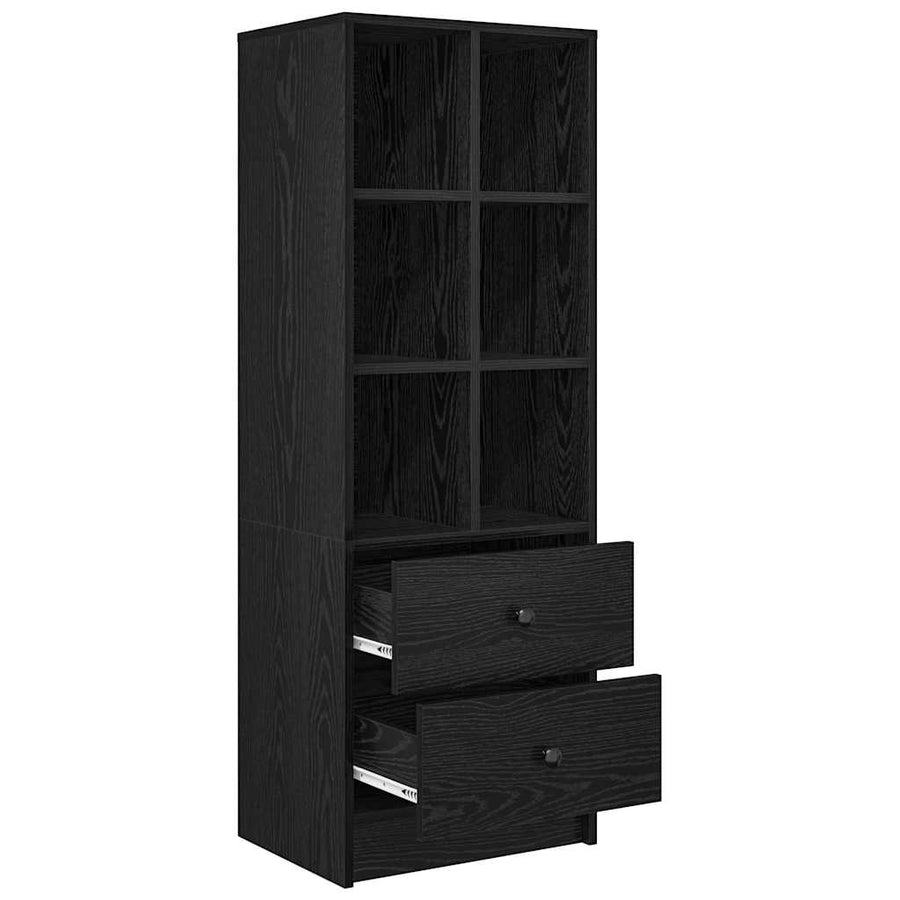 Hoge kast met lade Zwart Eiken 45,5 x 34 x 127 cm