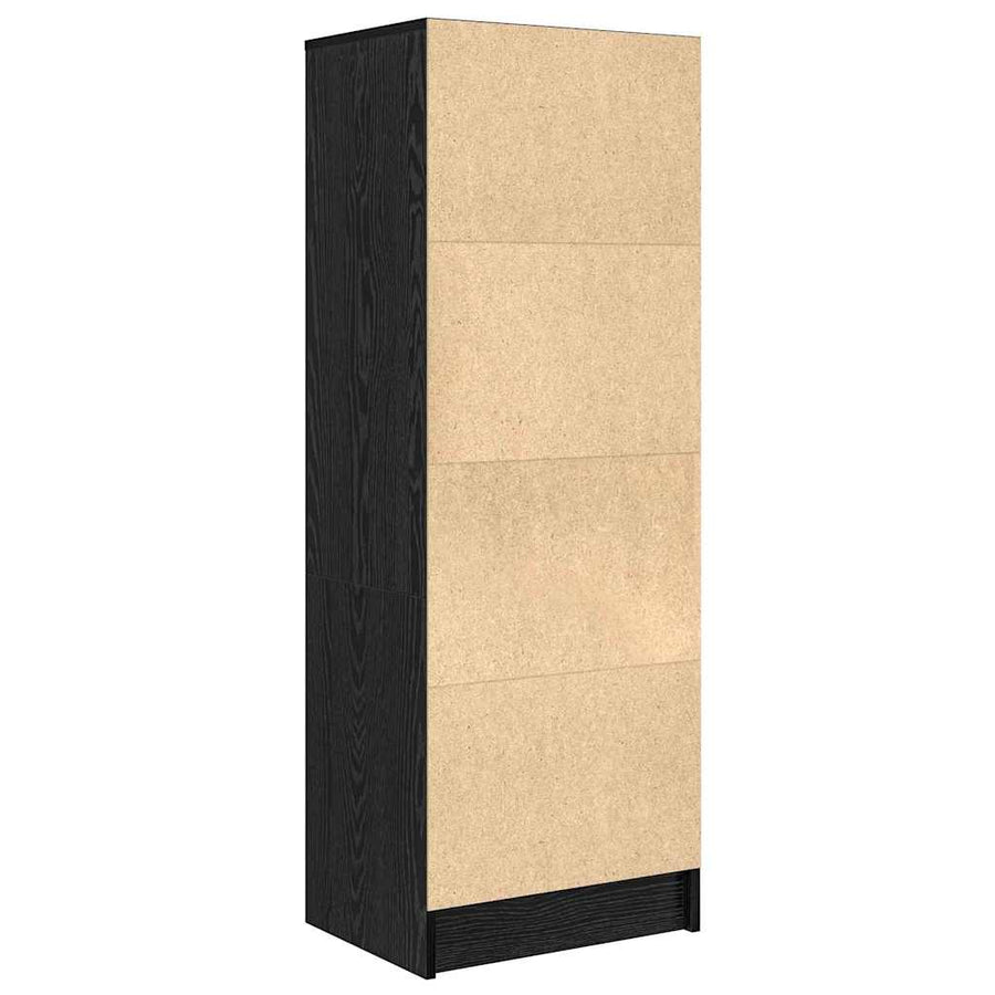 Hoge kast met lade Zwart Eiken 45,5 x 34 x 127 cm