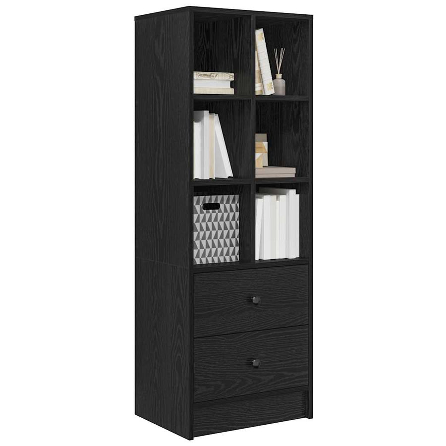 Hoge kast met lade Zwart Eiken 45,5 x 34 x 127 cm