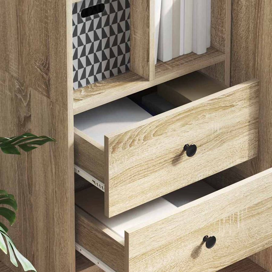 Hoge kast met lade Sonoma Eiken 45,5 x 34 x 127 cm