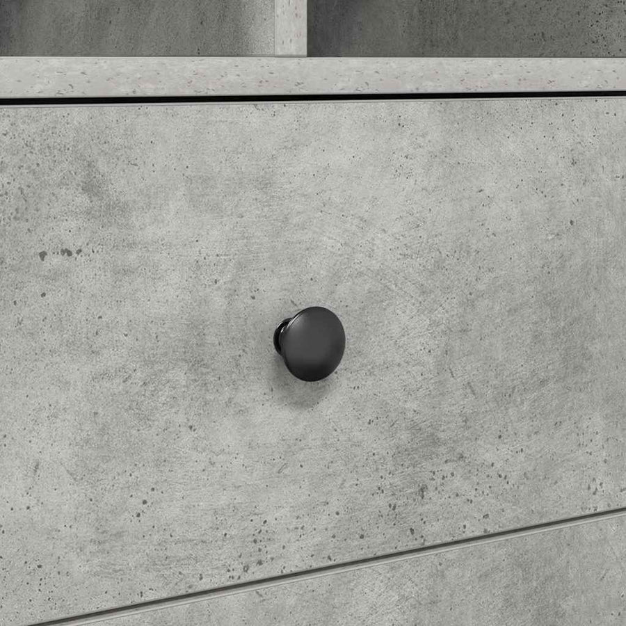 Hoge kast Betonnen Grijs 45,5x34x127 cm Gelaagd hout