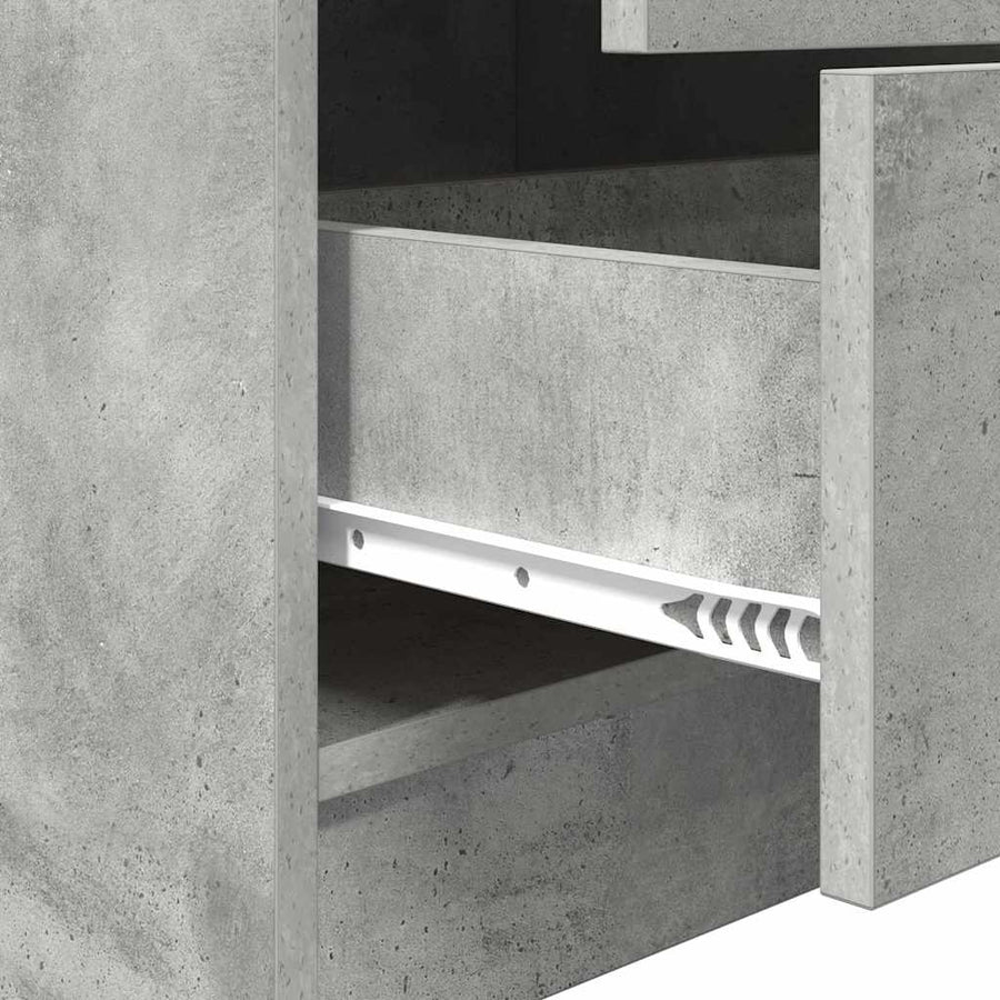Hoge kast Betonnen Grijs 45,5x34x127 cm Gelaagd hout