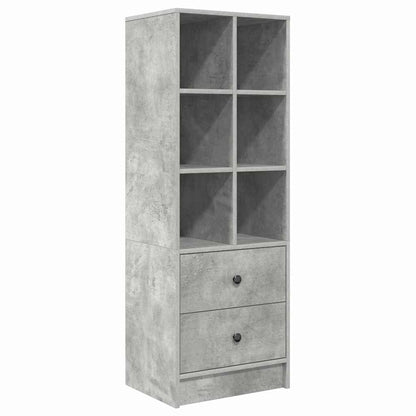 Hoge kast Betonnen Grijs 45,5x34x127 cm Gelaagd hout