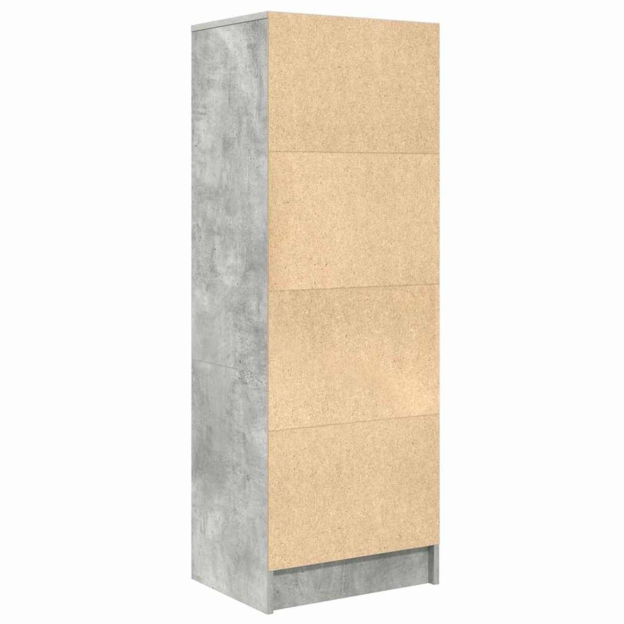 Hoge kast Betonnen Grijs 45,5x34x127 cm Gelaagd hout