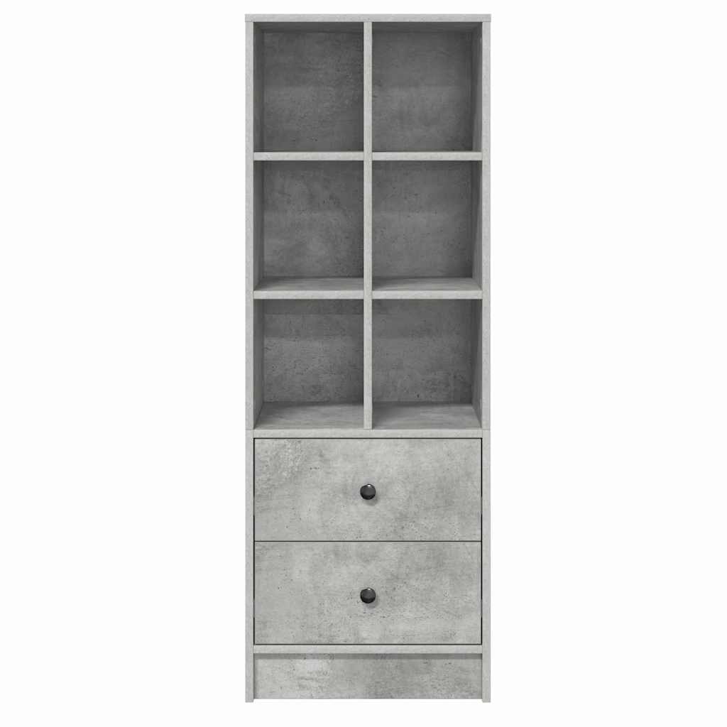Hoge kast Betonnen Grijs 45,5x34x127 cm Gelaagd hout