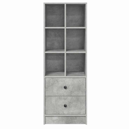 Hoge kast Betonnen Grijs 45,5x34x127 cm Gelaagd hout
