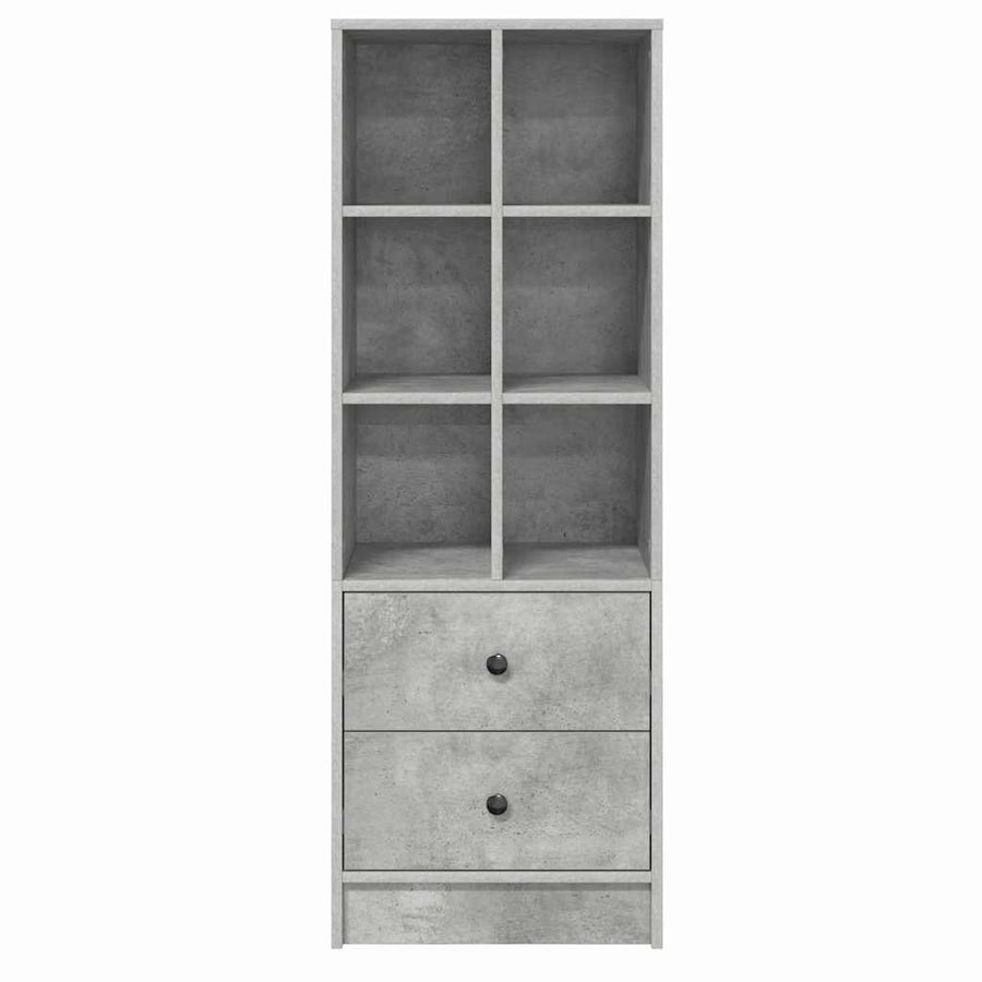 Hoge kast Betonnen Grijs 45,5x34x127 cm Gelaagd hout