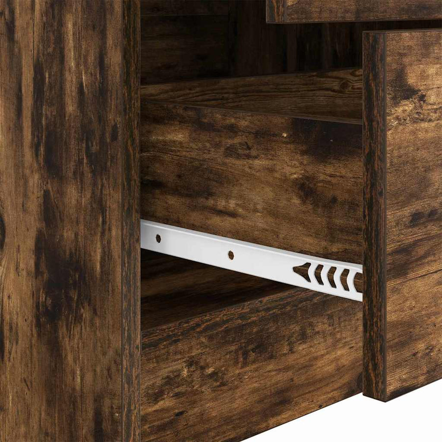 Hoge kast met lade Gerookt eiken 45,5 x 34 x 127 cm