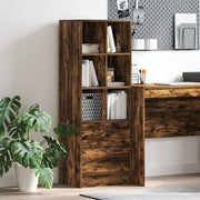 Hoge kast met lade gerookt eiken 45,5x34x127 cm