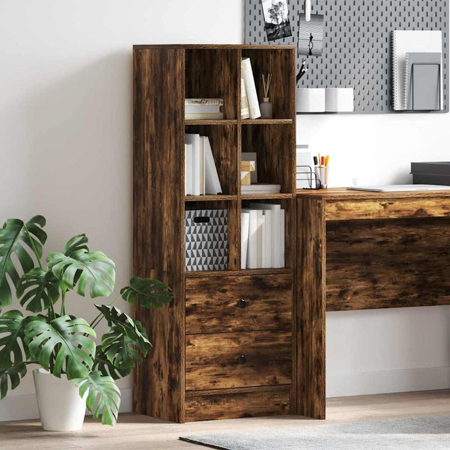 Hoge kast met lade Gerookt eiken 45,5 x 34 x 127 cm
