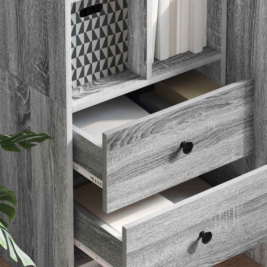Hoge kast met lade Grijs Sonoma 45,5 x 34 x 127 cm