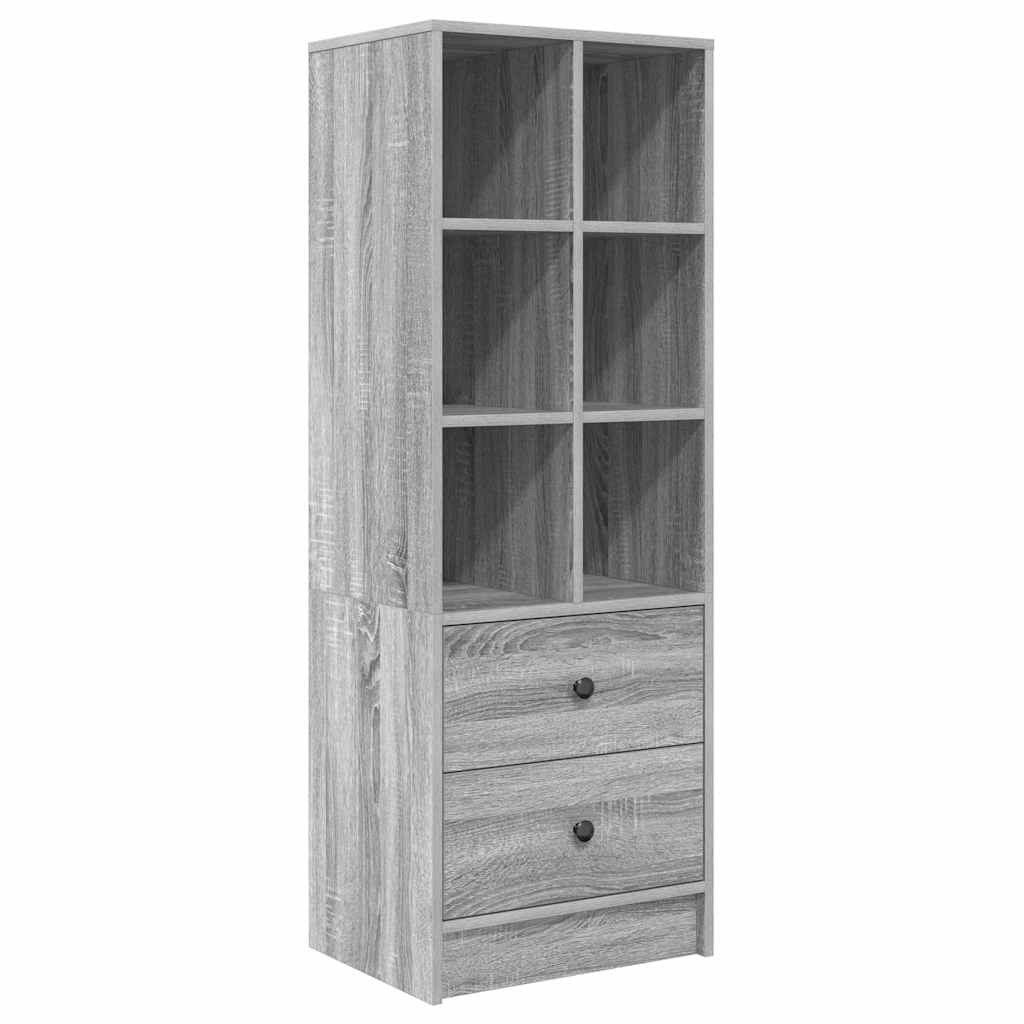 Hoge kast met lade Grijs Sonoma 45,5 x 34 x 127 cm