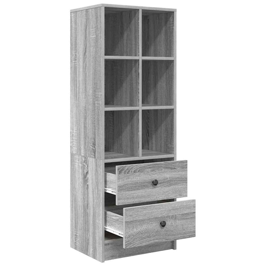 Hoge kast met lade Grijs Sonoma 45,5 x 34 x 127 cm