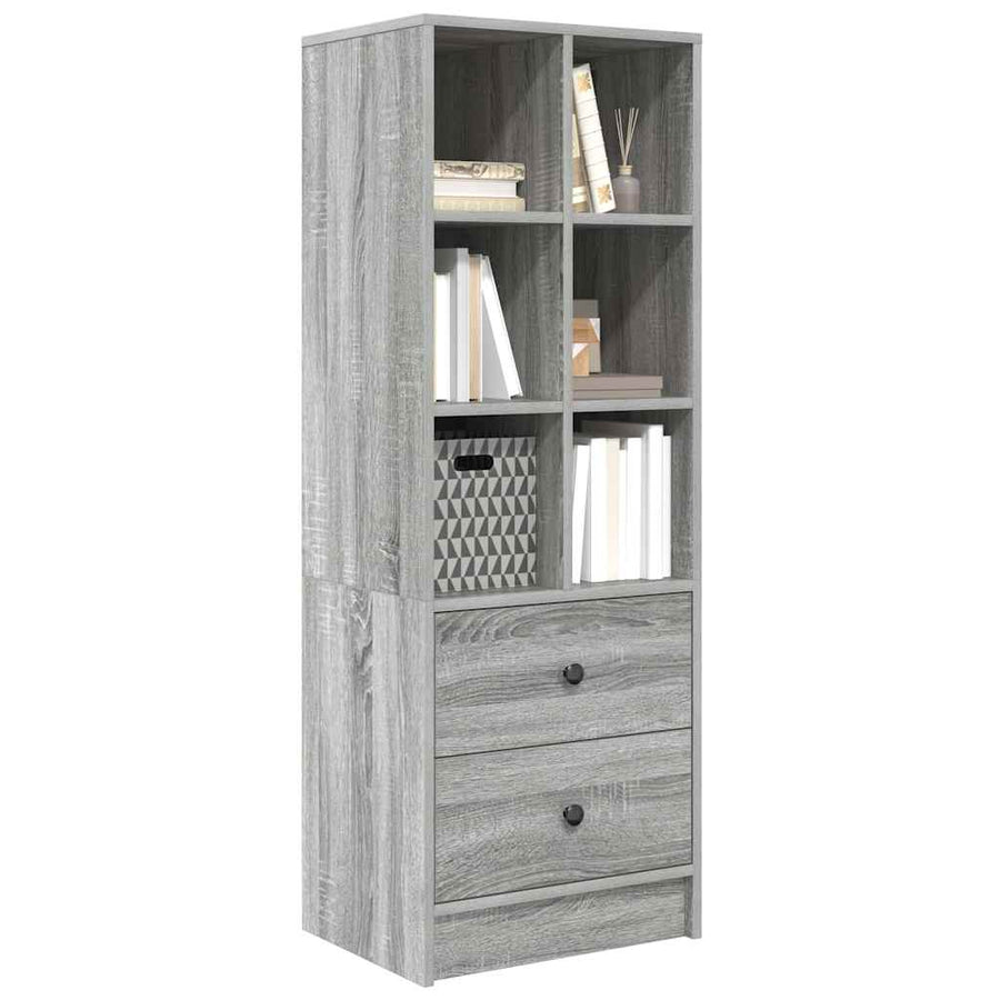 Hoge kast met lade Grijs Sonoma 45,5 x 34 x 127 cm