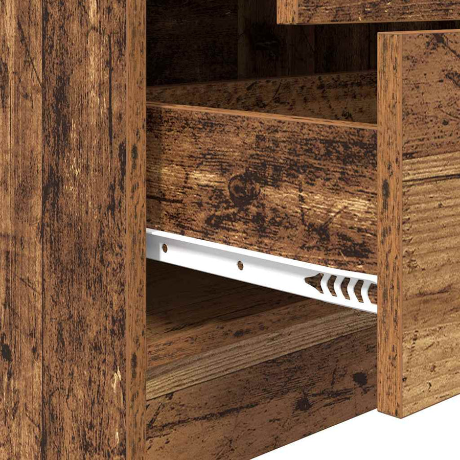 Hoge kast met lade Oudhout 45,5 x 34 x 127 cm
