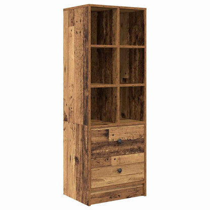 Hoge kast met lade Oudhout 45,5 x 34 x 127 cm